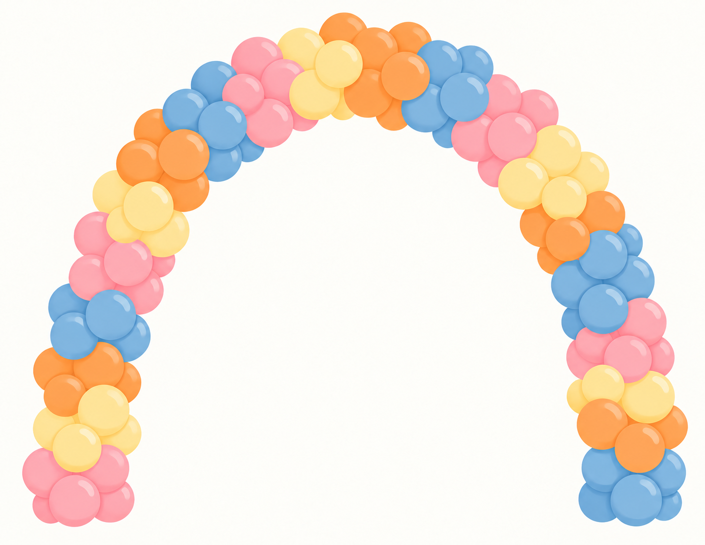 Illustration of a Simple balloon arch