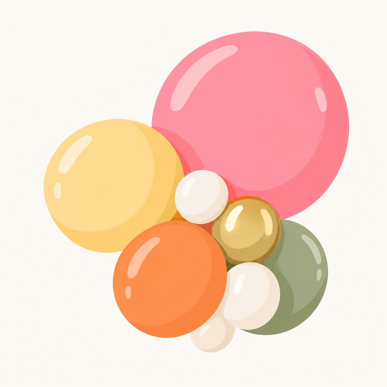 Illustration of a Simple balloon cluster