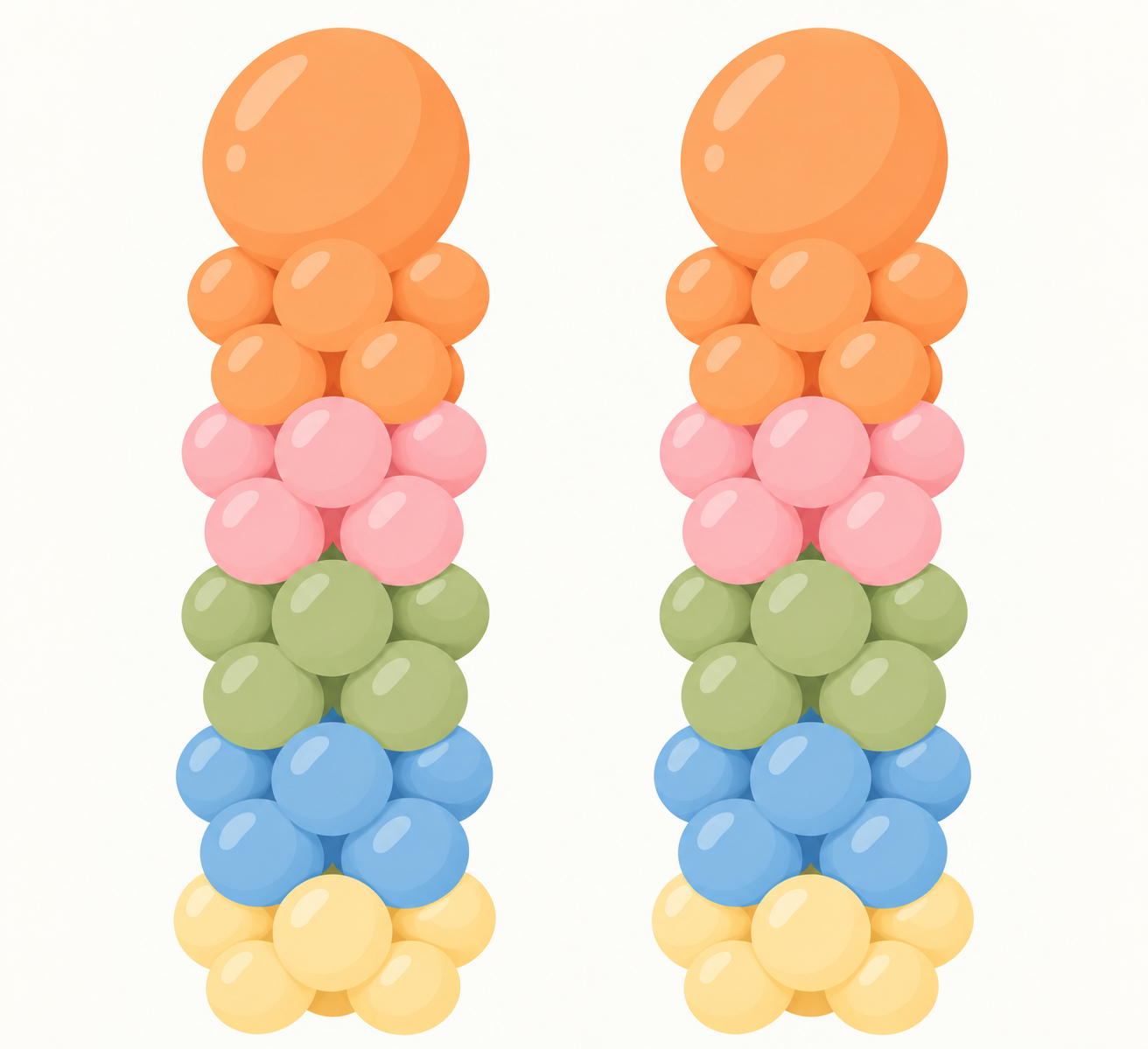 Illustration of Simple balloon columns
