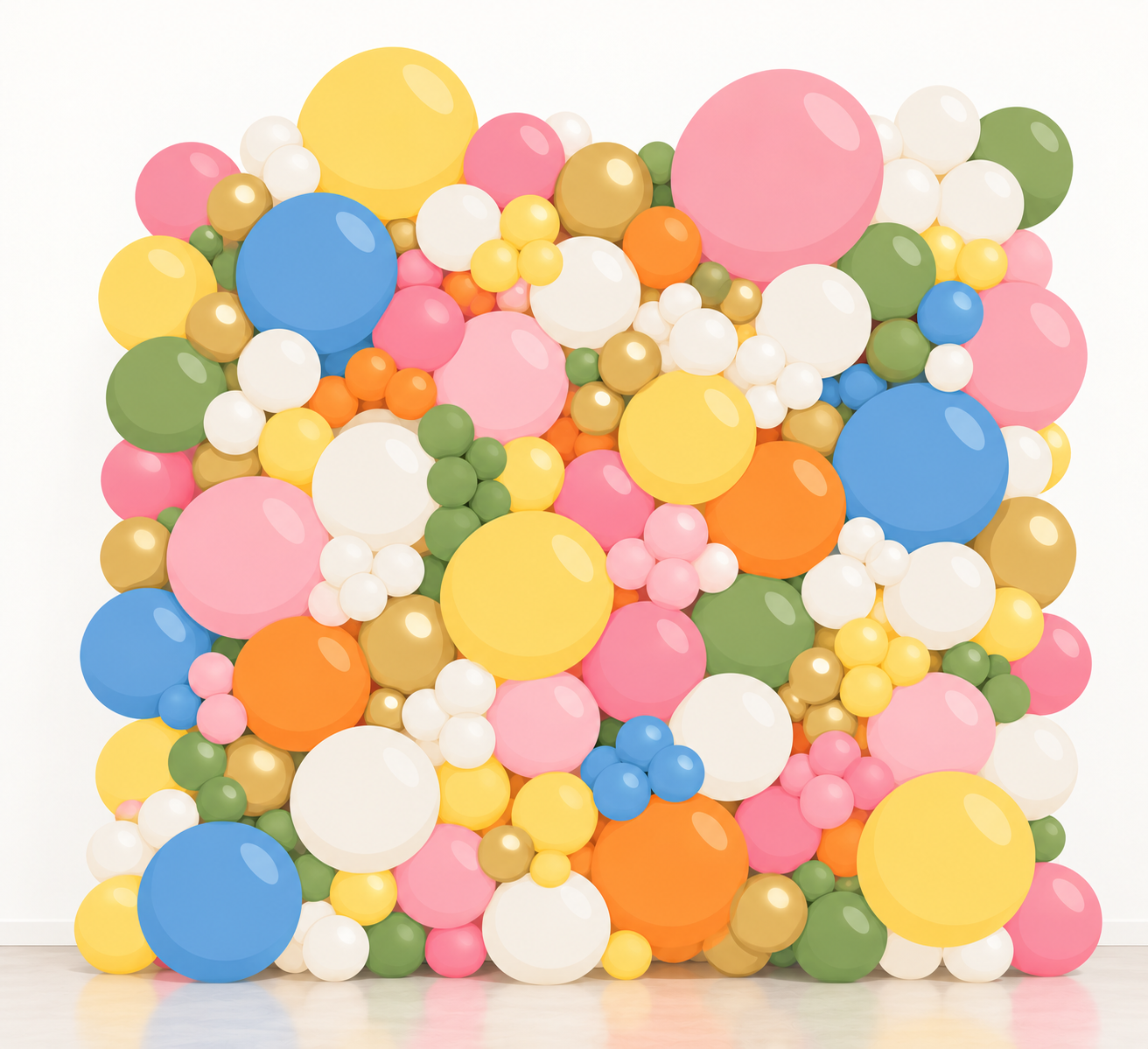 Illustration of a balloon wall